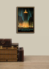 New York Central Building Park Avenue 1930s Vintage Style Travel Poster – 24×36