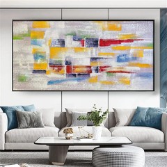 Canvas Painting Modern Color Mosaic Abstract Canvas Wall Art Home Decor Picture