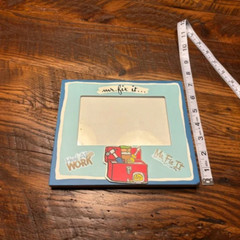 Handmade Tool Artwork & Frame – nursery or kids bedroom
