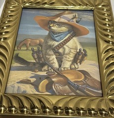Wild West Billy the Kid Cat Cowboy Picture Frame & Album