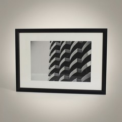 Set Of 4 Modern Framed Art Prints Geometric & Abstract Designs – 20.5″ x 14.5″
