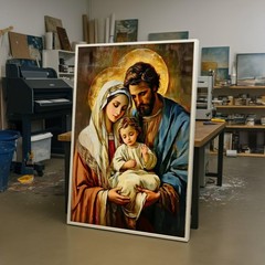 Holy Family Nativity Canvas Print | Christian Religious Wall Art Decor