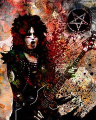Nikki Sixx Art Print, Motley Crue Art, Heavy Metal