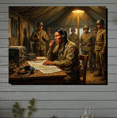 Native American Indian Code Talkers WWII Heroes Saved Thousands Canvas Wrap