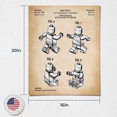 Interlocking Figure Wall Art Poster Print, Mini Figures Poster
