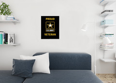 US Army Proud Veteran Logo USA Army Family Art Print Poster 16×24
