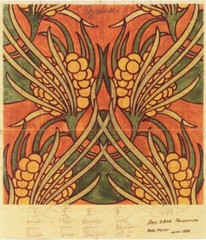 Fabric Design for Backhausen : Koloman Moser : 1899 : Archival Quality Art Print