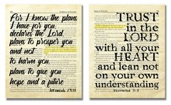 Spiritual Room Decor – Bible Verses Wall Art Prints – 6 (8×10) Christian Gifts