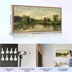 Vintage Nature Framed Canvas Wall Art Set of 3 – Rustic Farmhouse Decor, Olive G