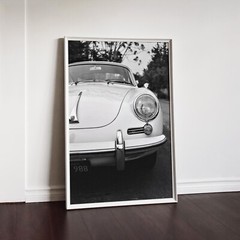 Porsche 356 Speedster Vintage Cars Classic White & Black Wall Art Poster Print