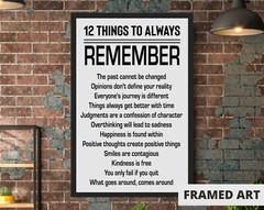 Framed 11×17″ Inspirational Quotes Motivational Poster Home Office Decor