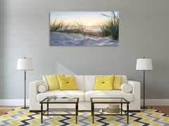 Beach Sunset Canvas Wall Art Canvas Painting Print Art Poster,DIY Framed 24″x48″