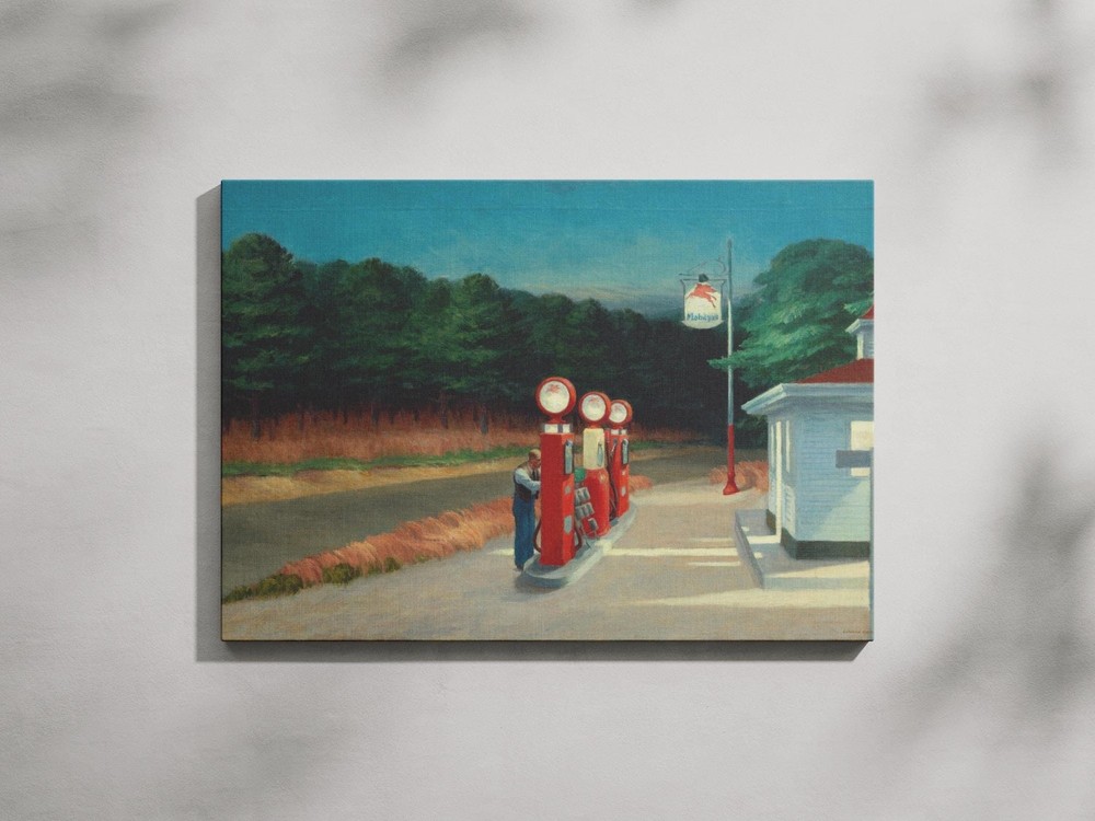 Edward Hopper Gas Station Canvas Wall Art Realist Painting Poster