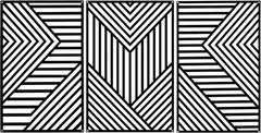 Stylish 3-Piece Metal Wall Decor – Abstract Geometric Art Set with 3D Design