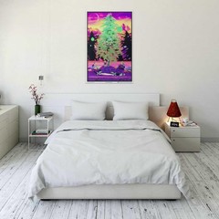 Scorpio Posters Weed Gnomes – Flocked – Blacklight Poster 35″L x 23″W, White