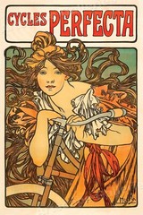 1890’s Classic Cycling Poster – Alphonse Mucha «Cycles Perfecta» – 24×36