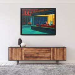 Nighthawks – Edward Hopper Painting, Late Night City Diner Canvas Print, Classic