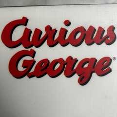 Curious George Monkey Rabbit Canvas Wall Art Picture Print Kids 14×11