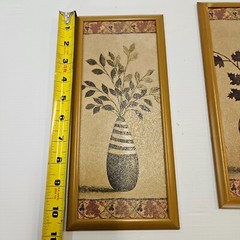 Indianara Set of 2 Beautiful Flower vases Framed Art decor wall decor