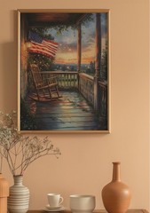 Patriotic Wall Art, 4th of July Wall Art, American Flag Print, Independence Day