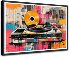 Retro Music Wall Art Vinyl Record Wall Art Abstract Music Picture Print Audio St