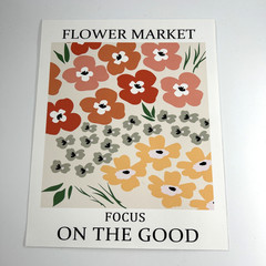 Inspirational Quote Flower Market Print 8×10 Wall Art Decor Unframed Set of 4
