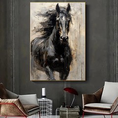 Abstract Black Horse Canvas Painting Canvas Wall Art Home Decor Wall Picture