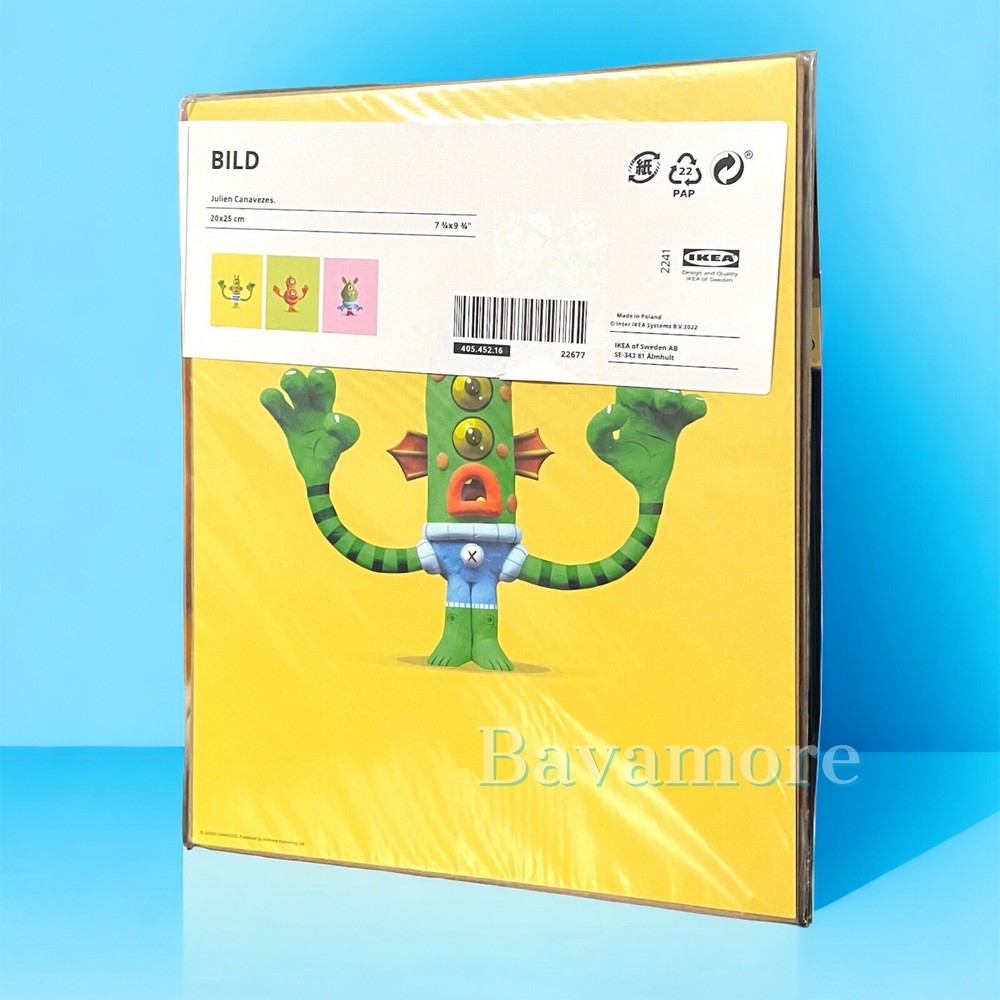 IKEA BILD Kids Cartoon Wall Art Poster Set of 3 Prints 7¾ x 9¾ BRAND NEW