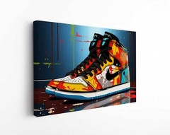 Canvas Art Print Air Sneaker Shoes Fires Classic Sport Canvas Wall Art