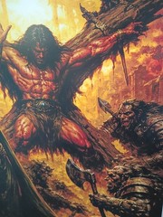 BARBARIAN POSTER FANTASY ART 12X18 MATE CARDSTOCK 130 lb NEW CONAN TARZAN 12A