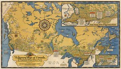 Pictorial Literary Map of Canada – Teacher Librarian Bibliophile Gift CanLit Art