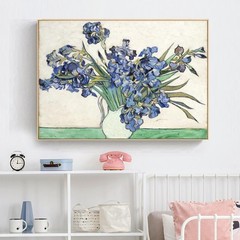 Vincent Van Gogh Canvas Wall Art Irises Poster Vincent Van Gogh Vintage Botan…