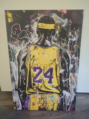 Kobe Notoriart Graffiti Basketball Canvas Print, Ready To Hang, Vertical Art
