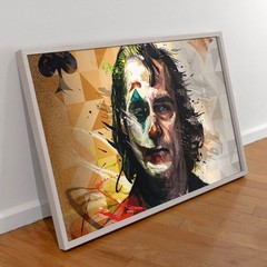 Joker Canvas Wall Art, Joker Face Poster Print, Movie Hero Joker Wall Art Print