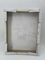 Canvas Art NEW Urban Jungle Artist Mary Urban Black Kitty Cat Botanical14”x 11”