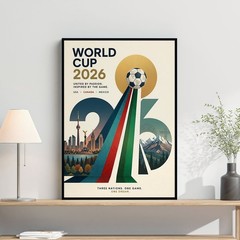 World Cup 2026 Soccer Poster Matte Vertical Poster