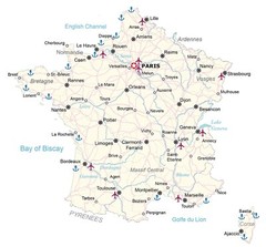 France Road Map GLOSSY POSTER PICTURE PHOTO PRINT BANNER 12504