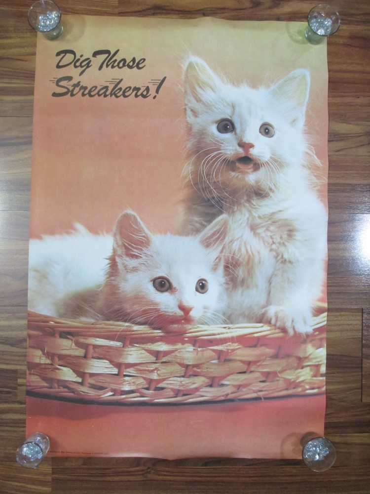 Vintage 1974 Studio One #942 Cats Dig Those Streakers Poster