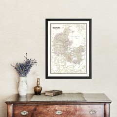 Old Map of Denmark 1901 – Vintage Denmark Art Wall Decor
