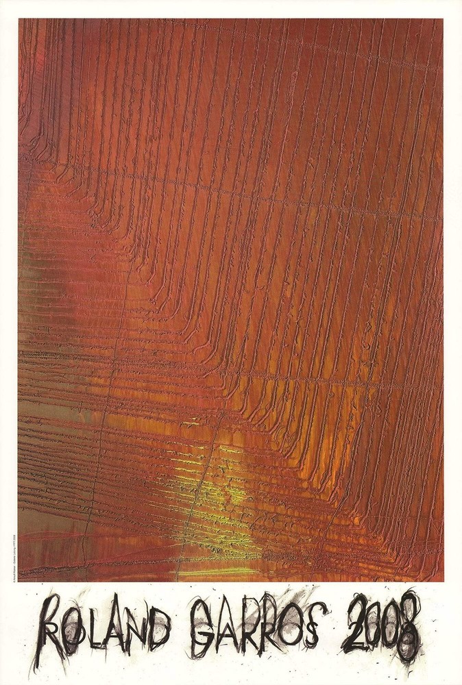 ARNULF RAINER Roland Garros French Open 31.5″ x 21.25″ Poster 2008 Abstract Brow