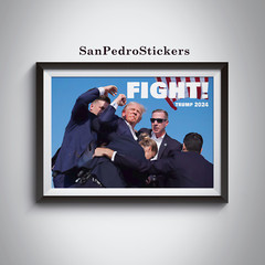 DONALD TRUMP 2024 8.5″ x 11″ Poster Print – 7/13 Attempted Assassination FIGHT!