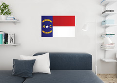 North Carolina State Flag Cool Wall Decor Art Print Poster 24×36
