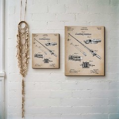 Fishing Gifts for Men, Fishing Gear Patent Canvas Print