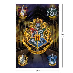 Harry Potter – Movie Poster / Print (Hogwarts House Crests)