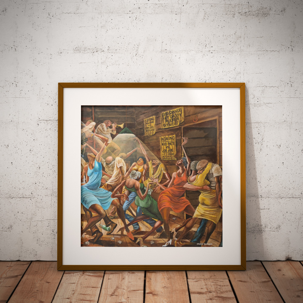 Ernie Barnes The Sugar Shack Poster African American Art Print Wall Decor Vintag