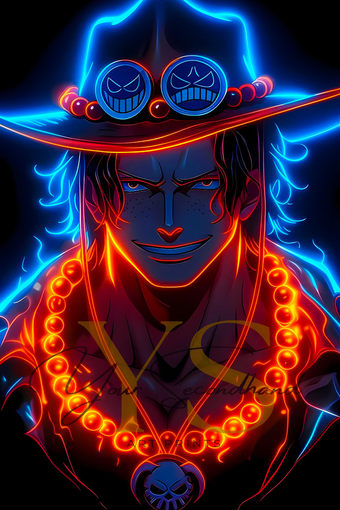 ONE PIECE Portgas D. Ace poster print 8.5»x14» home decor glossy paper #4