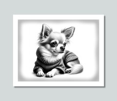 Long-Hair CHIHUAHUA Dog Photo Picture Pet Print in 8×10, 8.5×11 or 11×14 WB3b
