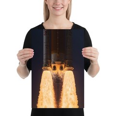 NASA Artemis 2 launch close-up 2026 (Hi-Res) — space photo poster, nerdy gift