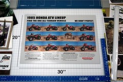 1985 Honda ATC Line Up Flyer Poster Banner Ad OEM Brochure Specs