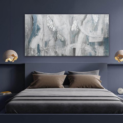 Blue Abstract Canvas Wall Art for Living Room & Office 24″ x 48